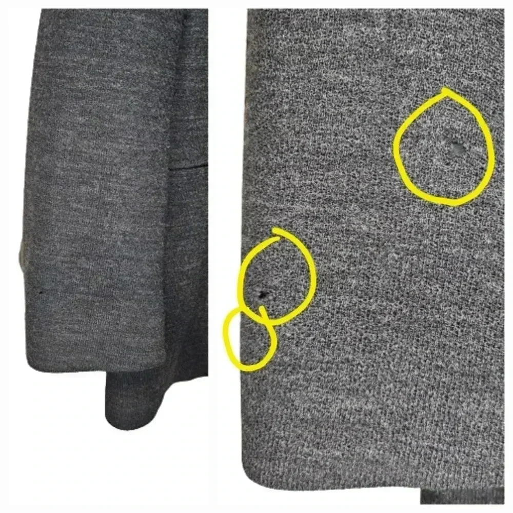 Wool Men's 100% Pure Charcoal 3-Button Sport Coat With Flaws Blazer Overcoat 46R